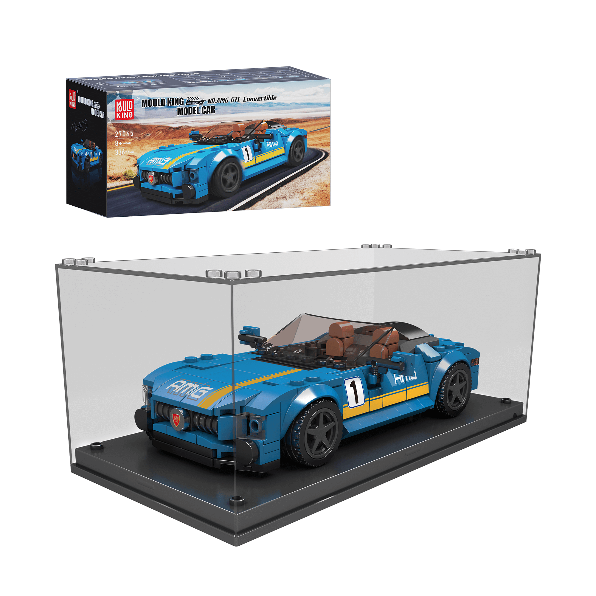 Mould King 27045 AMG GTC Convertible Car Model Building Set - 336 PCS DIY Construction Toy for Adults & Teens | Perfect for Collectors, Gifts, and Creative Play