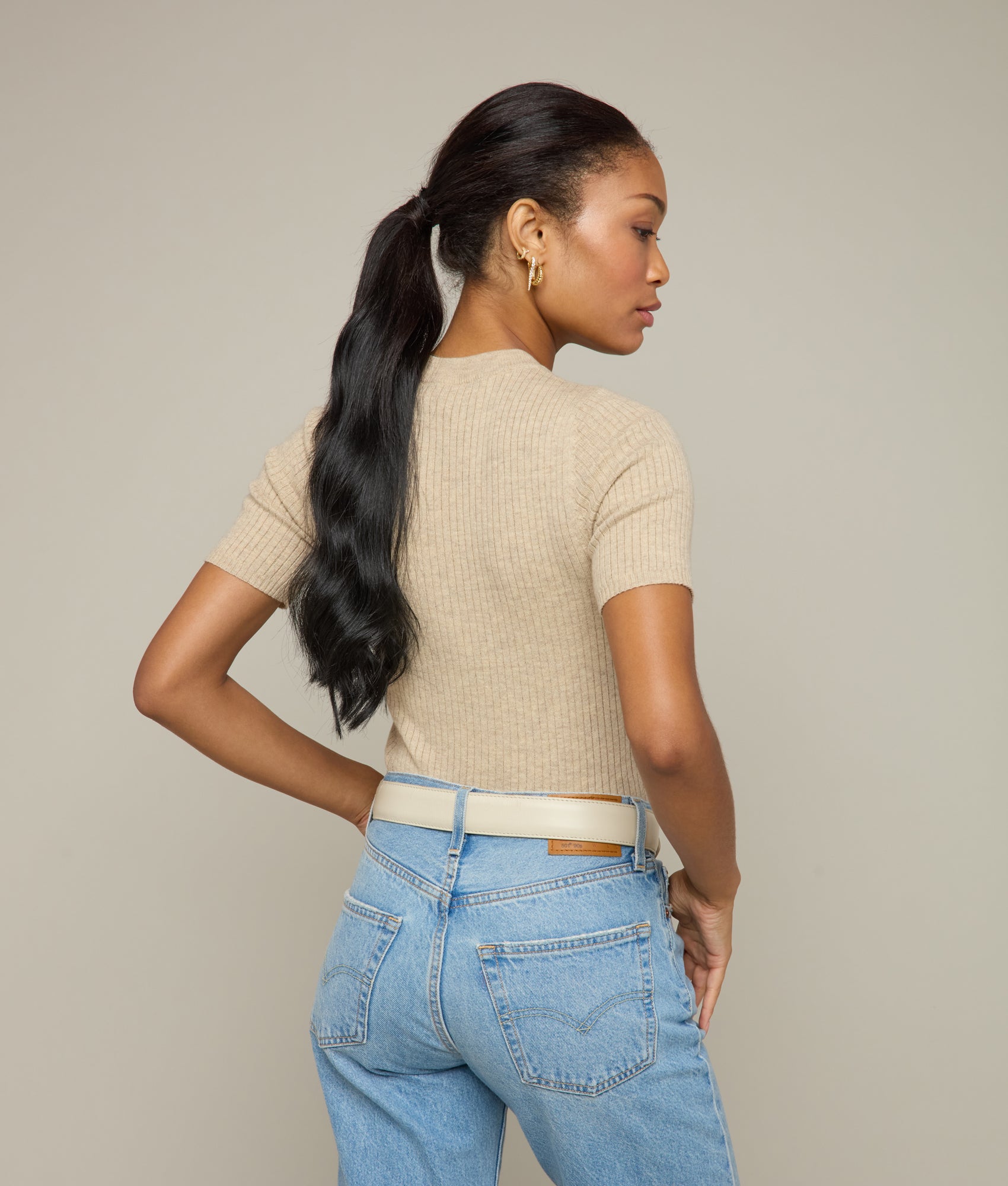 Catherine Top - Soft Oatmeal Color Women's Blouse for Casual Wear & Office Outfits | Trendy & Comfortable
