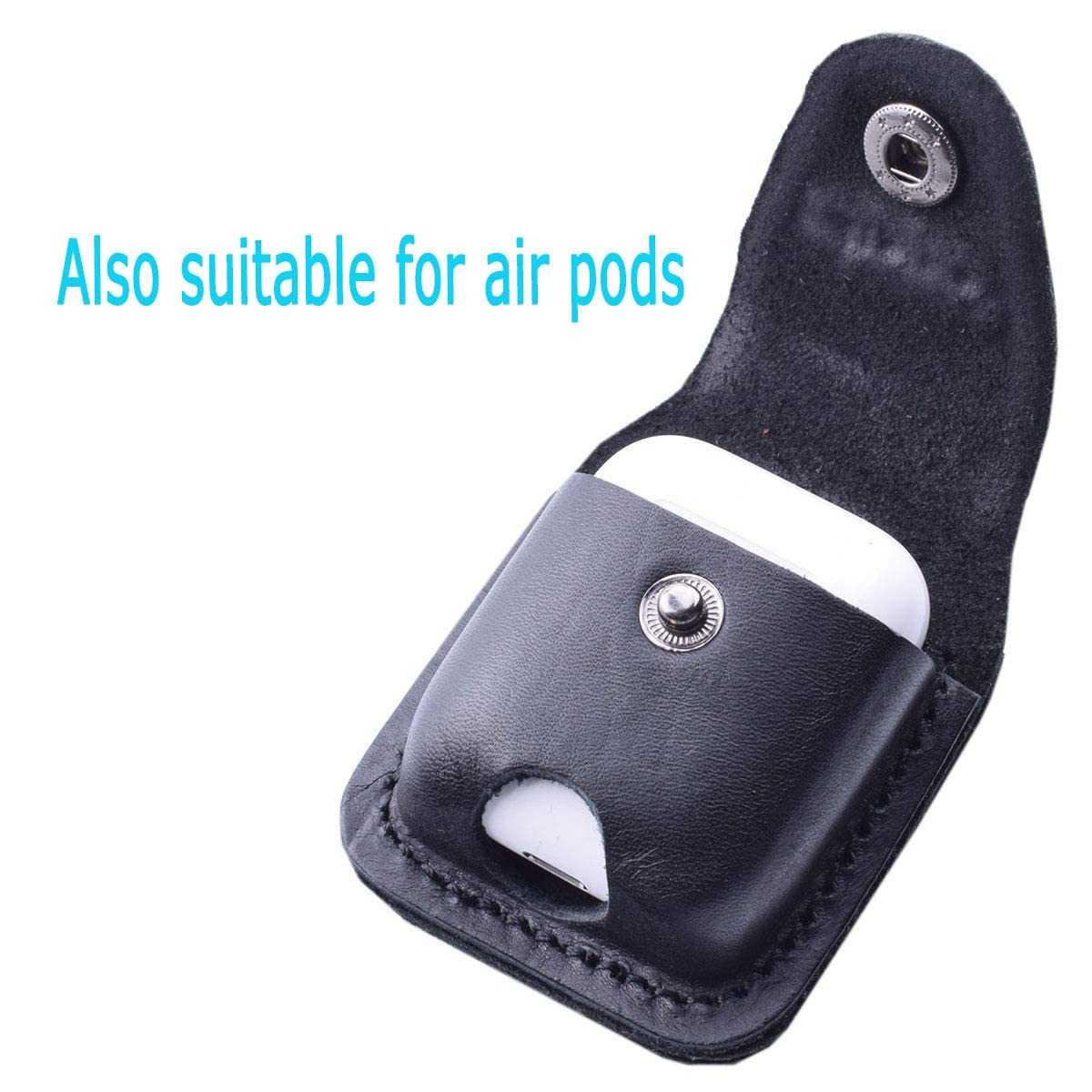 Handmade Flip Top Leather Lighter Pouch Holder Case with Belt Loop - Premium Cigarette Lighter Cover for Outdoor Camping, Hiking & Everyday Carry (EDC)