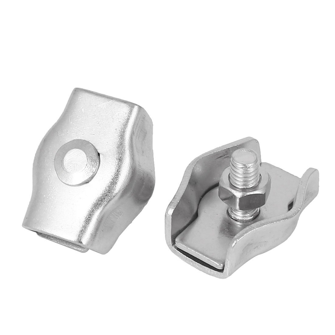 Stainless Steel Simplex Single Bolt Clip Cable Clamps - 30 Pcs for 5mm Wire Rope - Heavy Duty Rope Fittings for Marine, Construction & DIY Projects