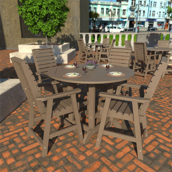 Glennville 5-Piece Round Counter Height Dining Set - Perfect for Small Spaces, Breakfast Nooks & Modern Kitchens