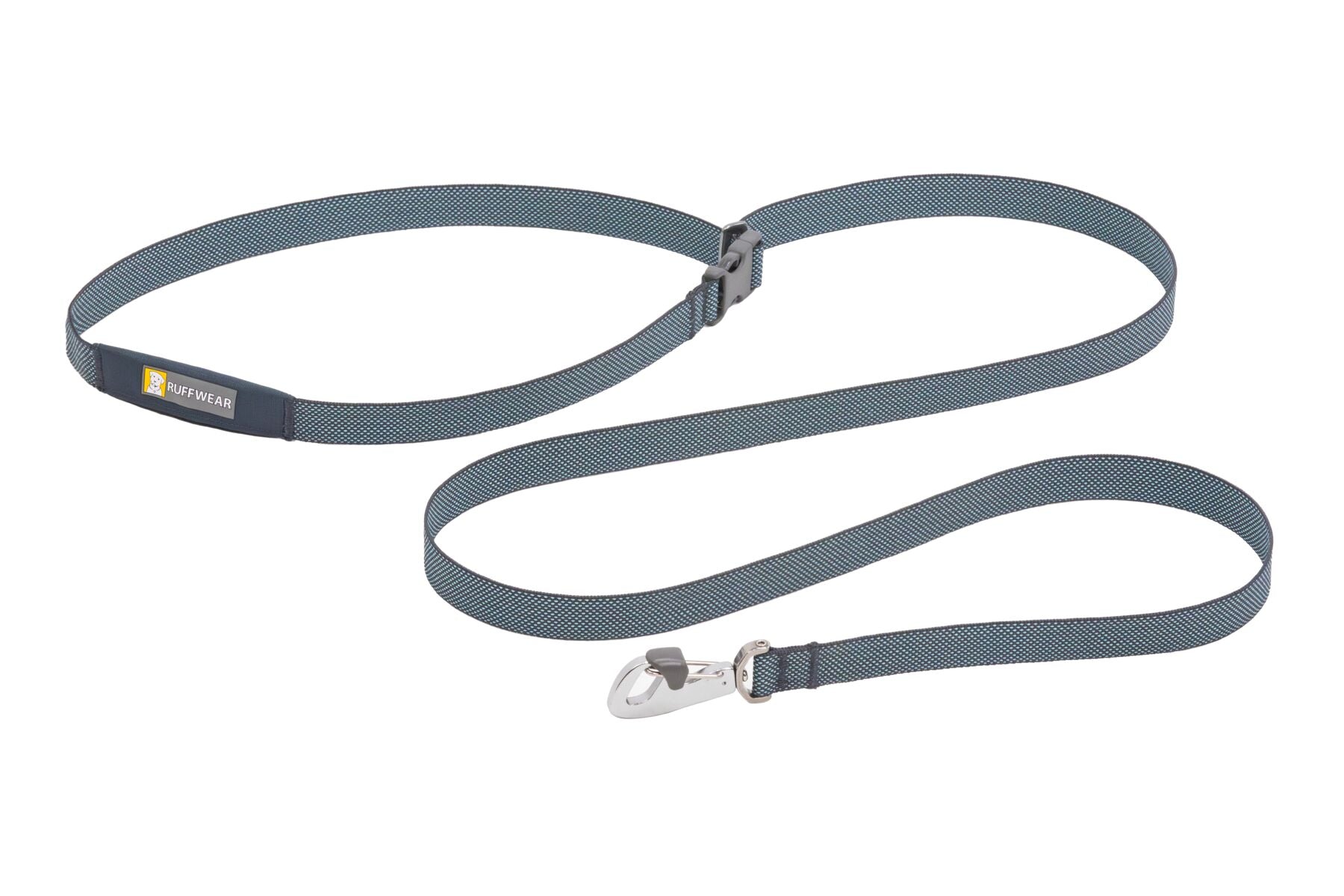 Ruffwear Flagline® Multi-Use Dog Leash - Adjustable Hands-Free Belt for Hiking, Running & Walking (Basalt Gray) | Durable Reflective Climbing Rope Design for Outdoor Adventures with Your Pet