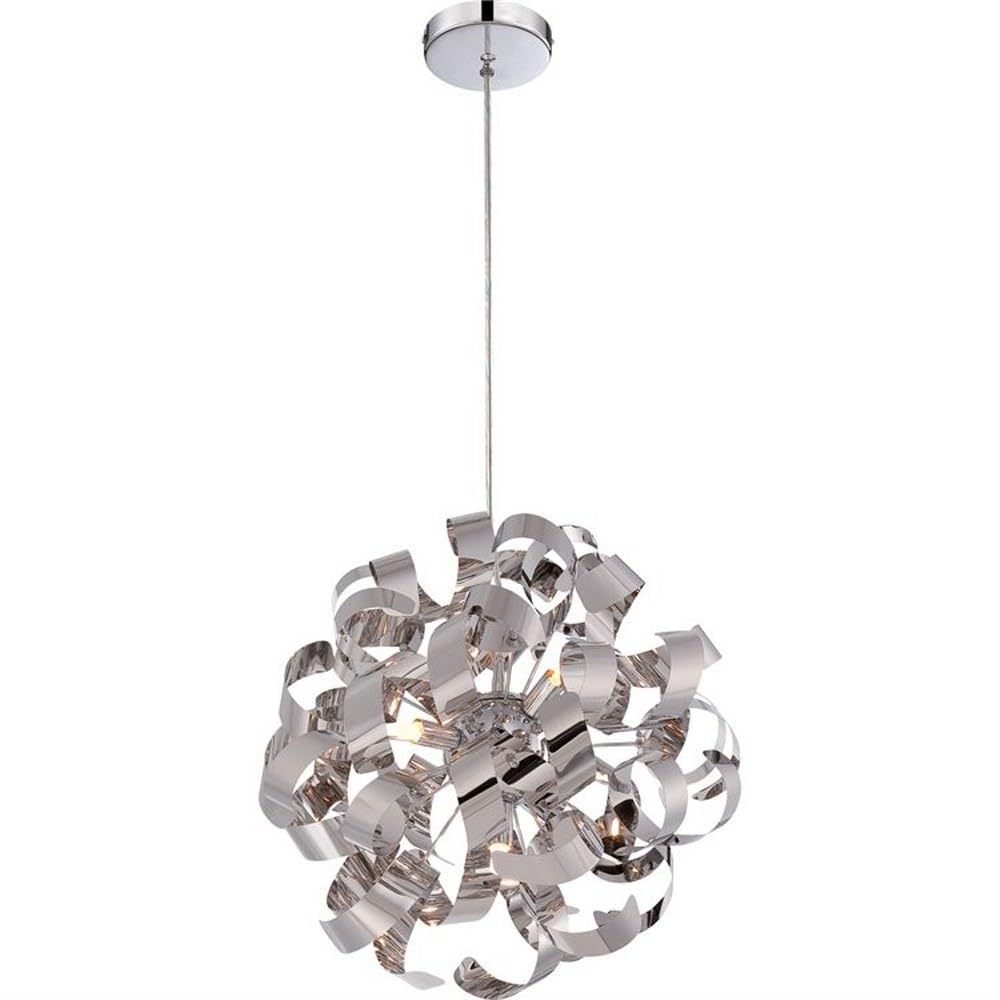 5-Light Modern Pendant Lighting Fixture - Polished Chrome Finish - 71-Bel-1759943 - Perfect for Dining Room, Kitchen Island or Entryway Lighting