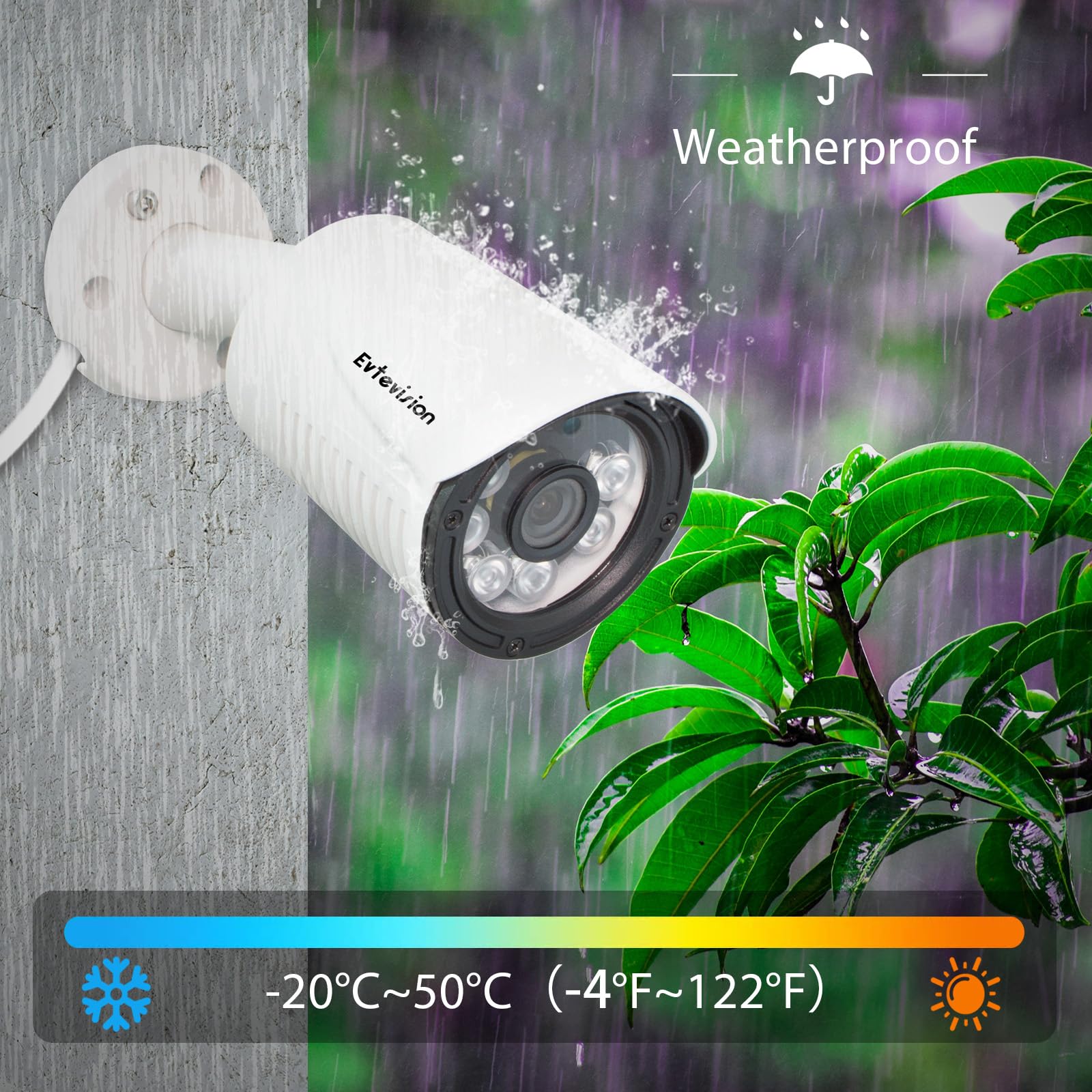 5MP Bullet Security Camera - 1920p HD, 4-in-1 Hybrid (AHD/TVI/CVI/CVBS), Wired Outdoor Surveillance Camera with 2.8mm Lens, IP67 Waterproof, 100ft IR Night Vision - Compatible with DVR Systems - Ideal for Home Security, Business Monitoring & Outdoor Surveillance