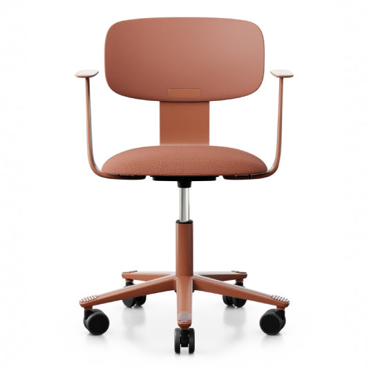 HÅG Tion 2140 Office Chair - Ergonomic Mesh Back Support, Adjustable Height, Swivel Base - Blush Rose Pink for Home & Office Workspace
