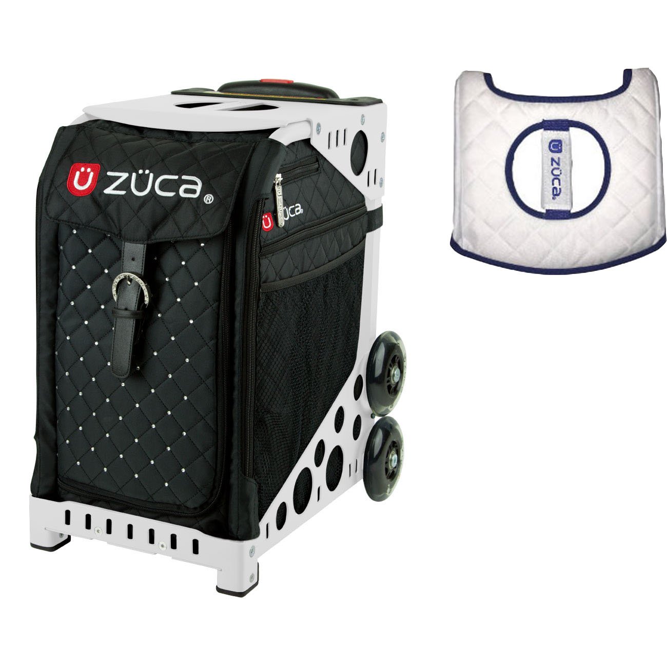ZUCA Sport Bag - MYSTIC with Gift Seat Cover (White Frame) | Durable Gym & Travel Backpack for Athletes | Perfect for Yoga, Workouts & Sports Gear Storage