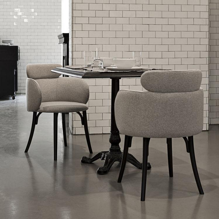 GTV Malit Bentwood Armchair - Modern Wooden Dining Chair with Curved Back - Perfect for Kitchen, Dining Room & Office Workspace