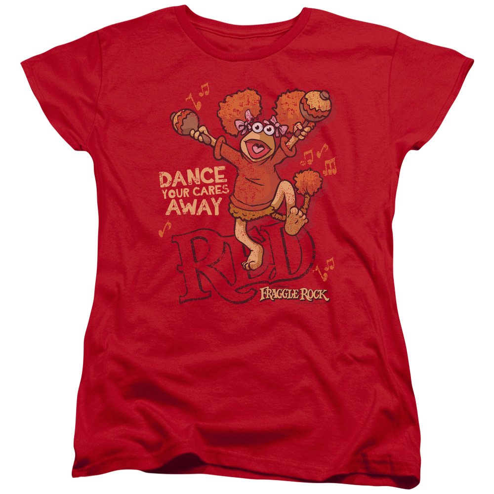 Trevco Fraggle Rock Dance Women's T-Shirt | Vintage 80s TV Show Graphic Tee | Soft Cotton Casual Top for Fans & Collectors | Perfect for Concerts, Cosplay, and Everyday Wear