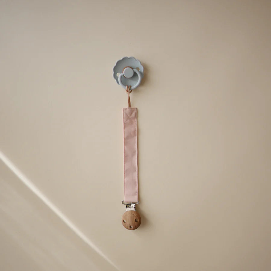 Organic Linen Pacifier Clip for Babies - Soft, Safe & Stylish Pacifier Holder for Newborns & Toddlers - Perfect for Strollers, Car Seats & Diaper Bags