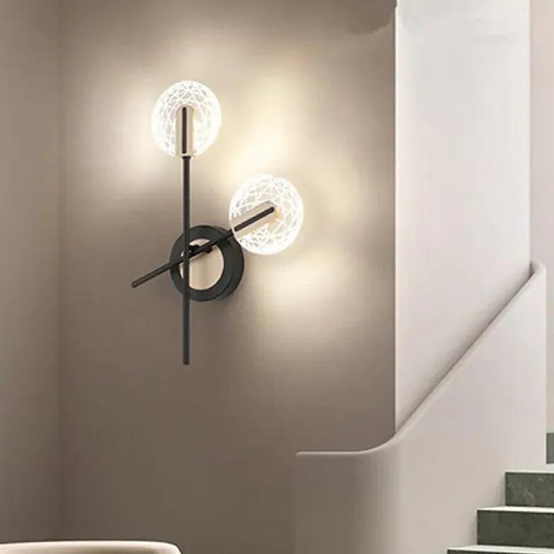 Modern Round LED Wall Light with Rotating Design - Perfect for Living Room, Bedroom, and Hallway Lighting