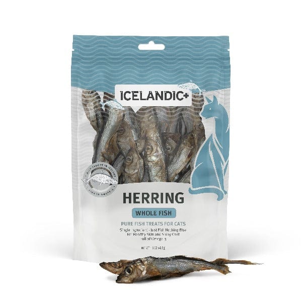 Premium Icelandic Herring Whole Fish Cat Treats - Natural, Grain-Free Snacks for Cats - Perfect for Training, Rewards & Dental Health