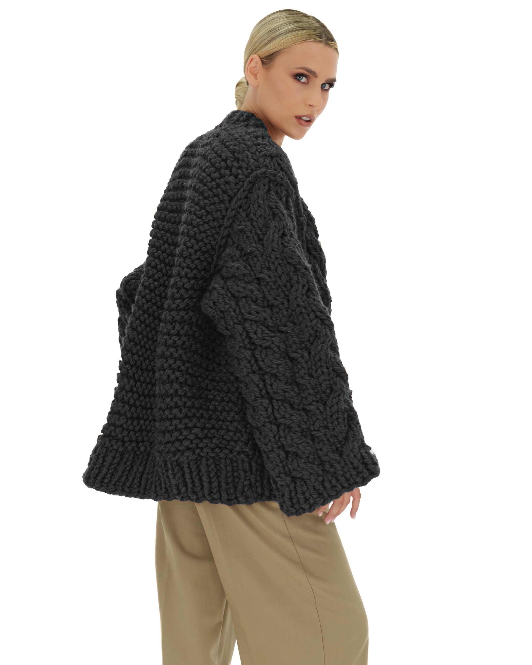 Cozy Cable Knit Cardigan Sweater for Women - Soft Chunky Knit Open Front Long Sleeve Wrap - Perfect for Fall, Winter & Layering Outfits