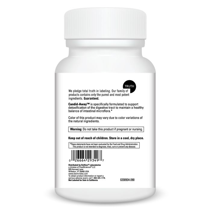 Davinci Labs Candid Away - Natural Digestive Support Supplement for Gut Health & Bloating Relief - Perfect for Travel, Daily Wellness & Digestive Comfort