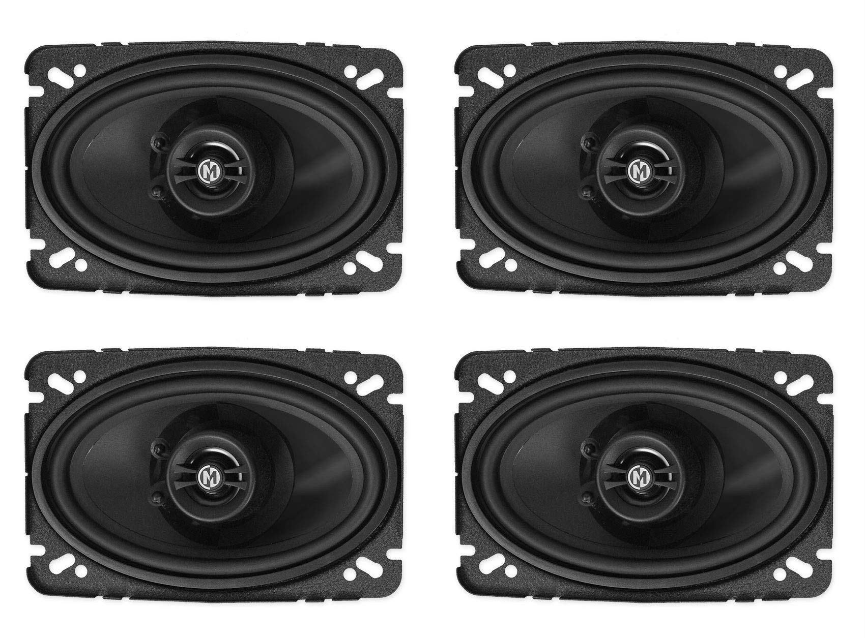 Memphis Audio PRX46 4x6 60W 2-Way Car Speakers with Pivot Tweeters | 4x6/4