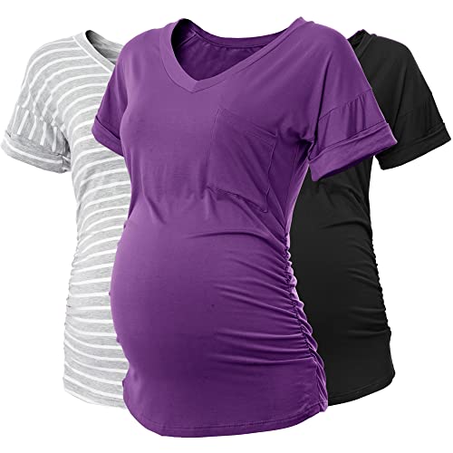 Black&gray Stripe&purple