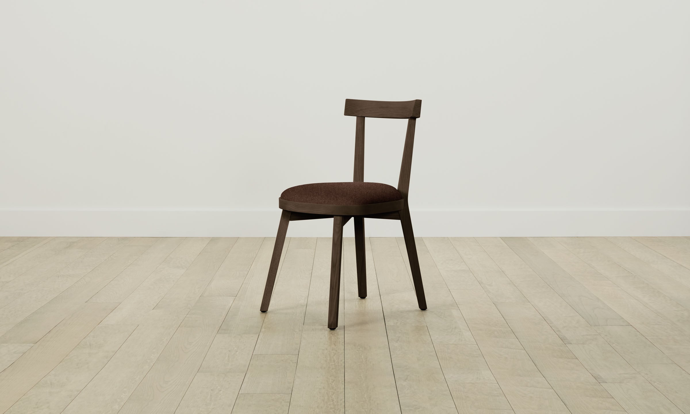 Allen Dining Chair - Italian Brushed Wool Upholstery in Cocoa Brown - Perfect for Modern Dining Rooms & Kitchen Breakfast Nooks