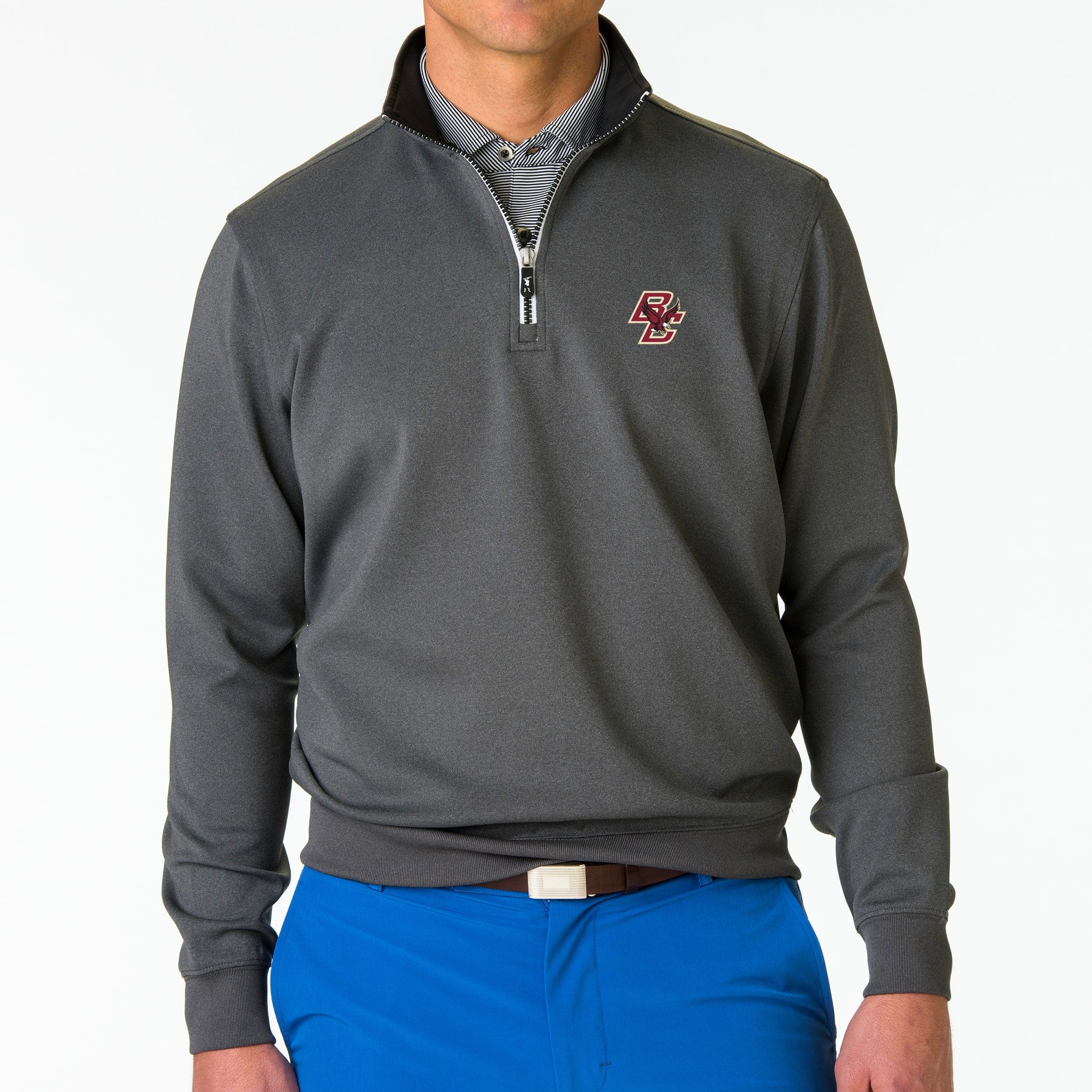 Boston College Caves Quarter Zip Pullover Sweatshirt | Men's & Women's College Apparel | Casual Wear for Campus, Sports & Outdoor Activities