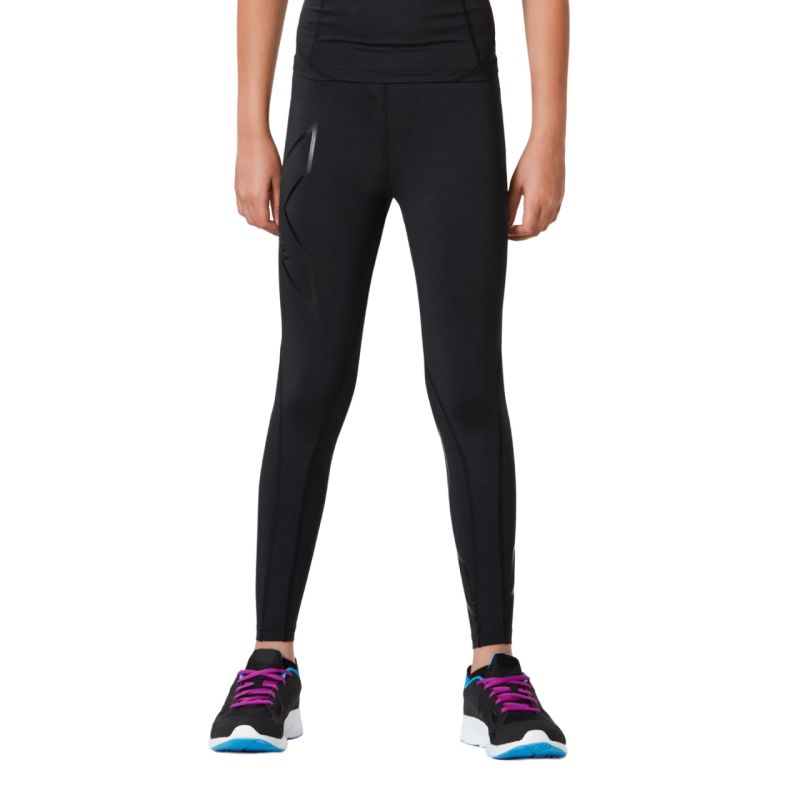 2XU Girls Compression Long Tights - High Performance Athletic Leggings for Running, Yoga & Training - Moisture Wicking & Muscle Support