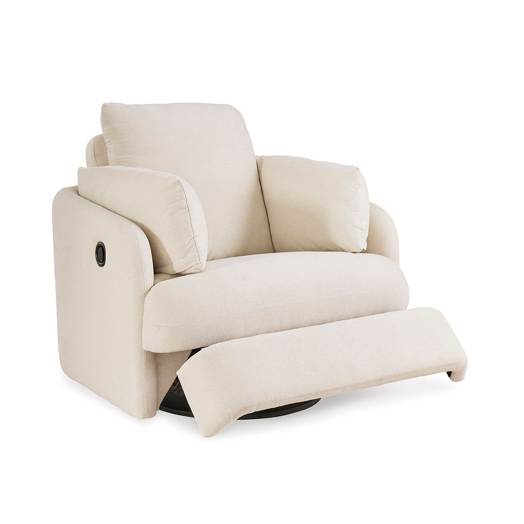 Modmax Swivel Glider Recliner Chair - 360 Degree Rotating Rocker Recliner with Smooth Gliding Motion, Padded Armrests & Lumbar Support - Perfect for Living Room, Nursery, or Home Theater Relaxation
