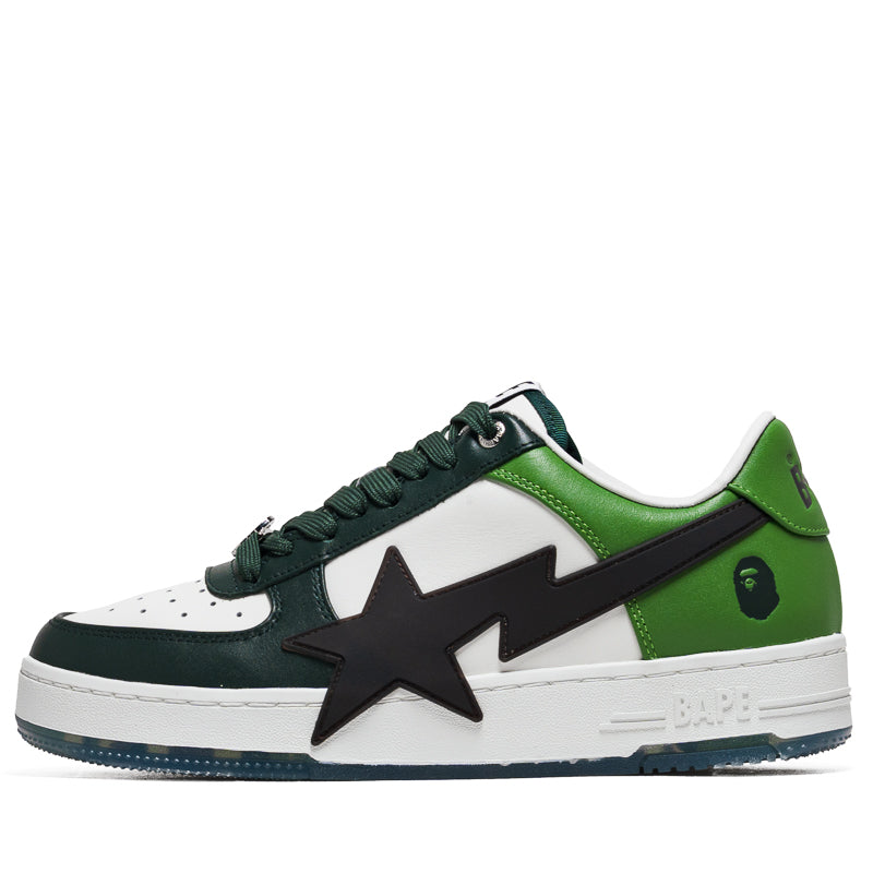 Bape Sta OS Sneakers - Green Camo Streetwear Shoes for Men & Women | Casual Wear, Hip Hop Fashion, Urban Lifestyle