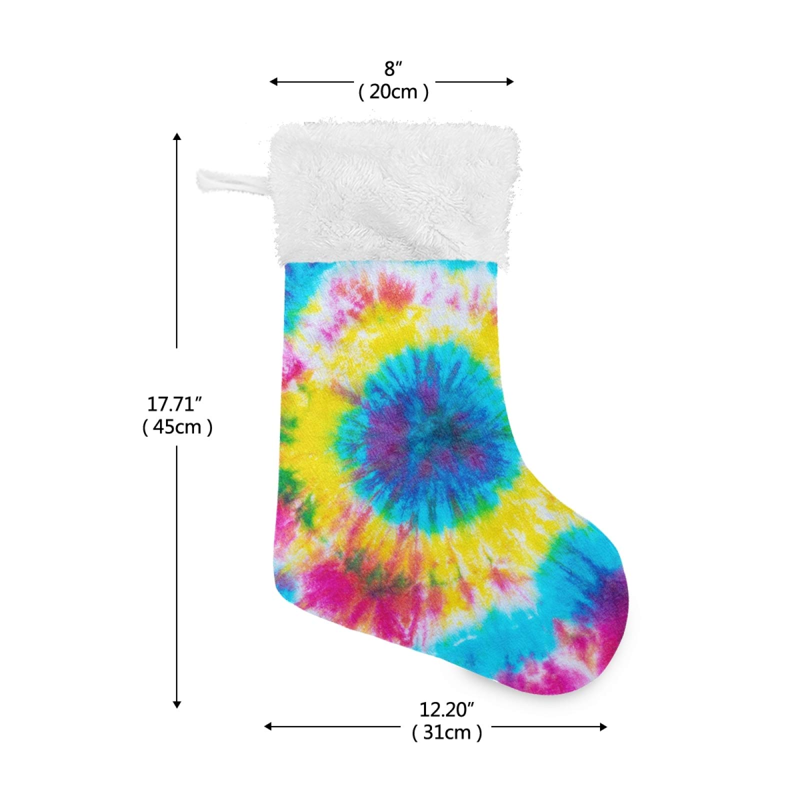 Qilmy 18 Inch Tie Dye Christmas Stockings - Personalized Large Xmas Stockings with Snowflake Pattern for Holiday Decorations, Family Parties & Festive Gifts | Perfect for Fireplace Mantel Decor, Christmas Tree Hanging & Cozy Home Decor