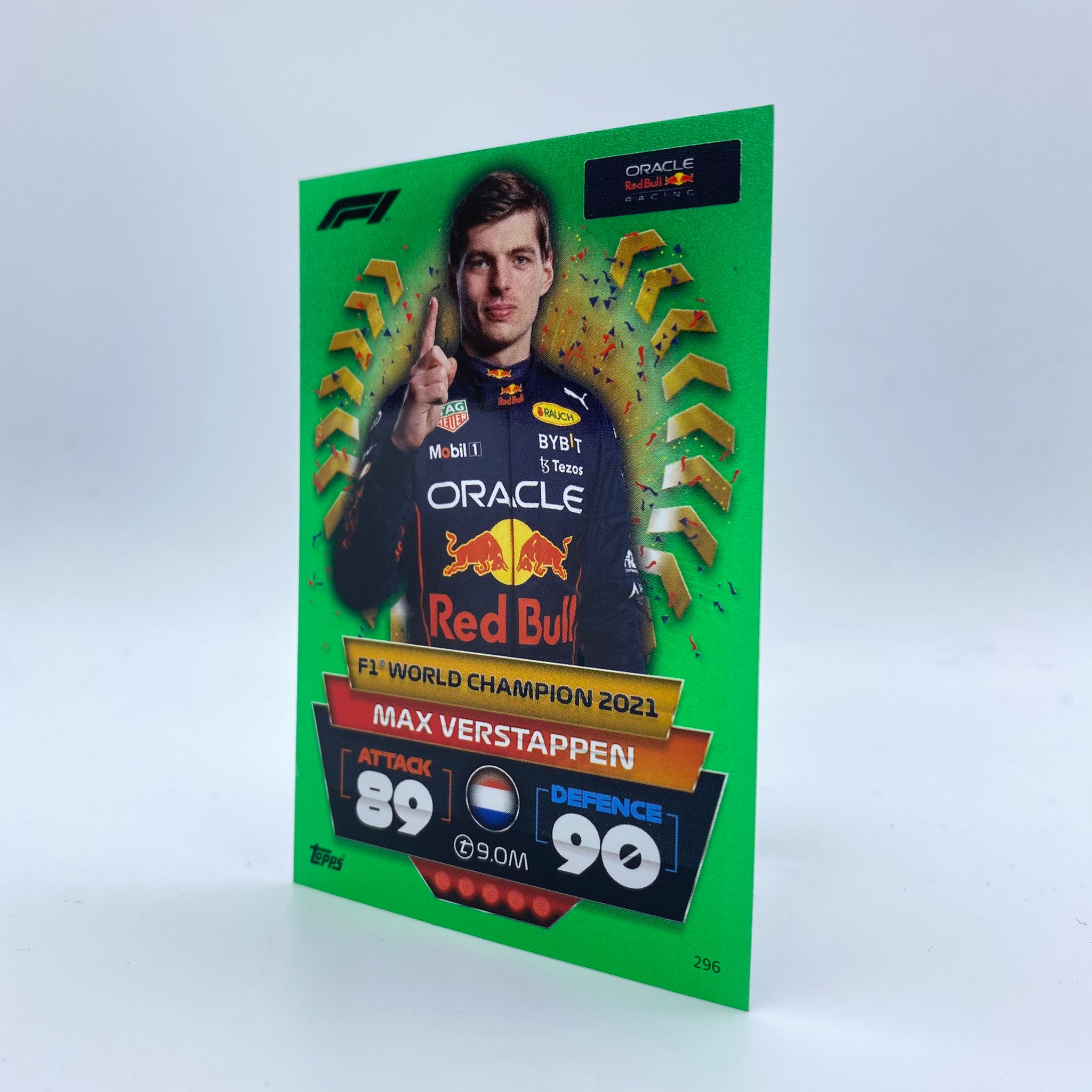 Max Verstappen #296 F1 World Champion 2021 Turbo Attax 2022 Trading Card - Limited Edition Collectible for Formula 1 Fans and Sports Memorabilia Enthusiasts - Perfect for Display, Gifts, and Trading Card Collections