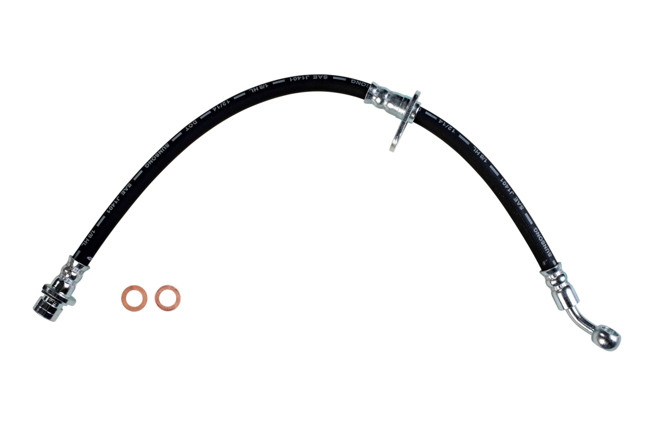 Sunsong 2205338 Brake Hydraulic Hose - High Performance Replacement for Cars & Trucks - Ideal for Off-Roading, Towing & Heavy-Duty Driving