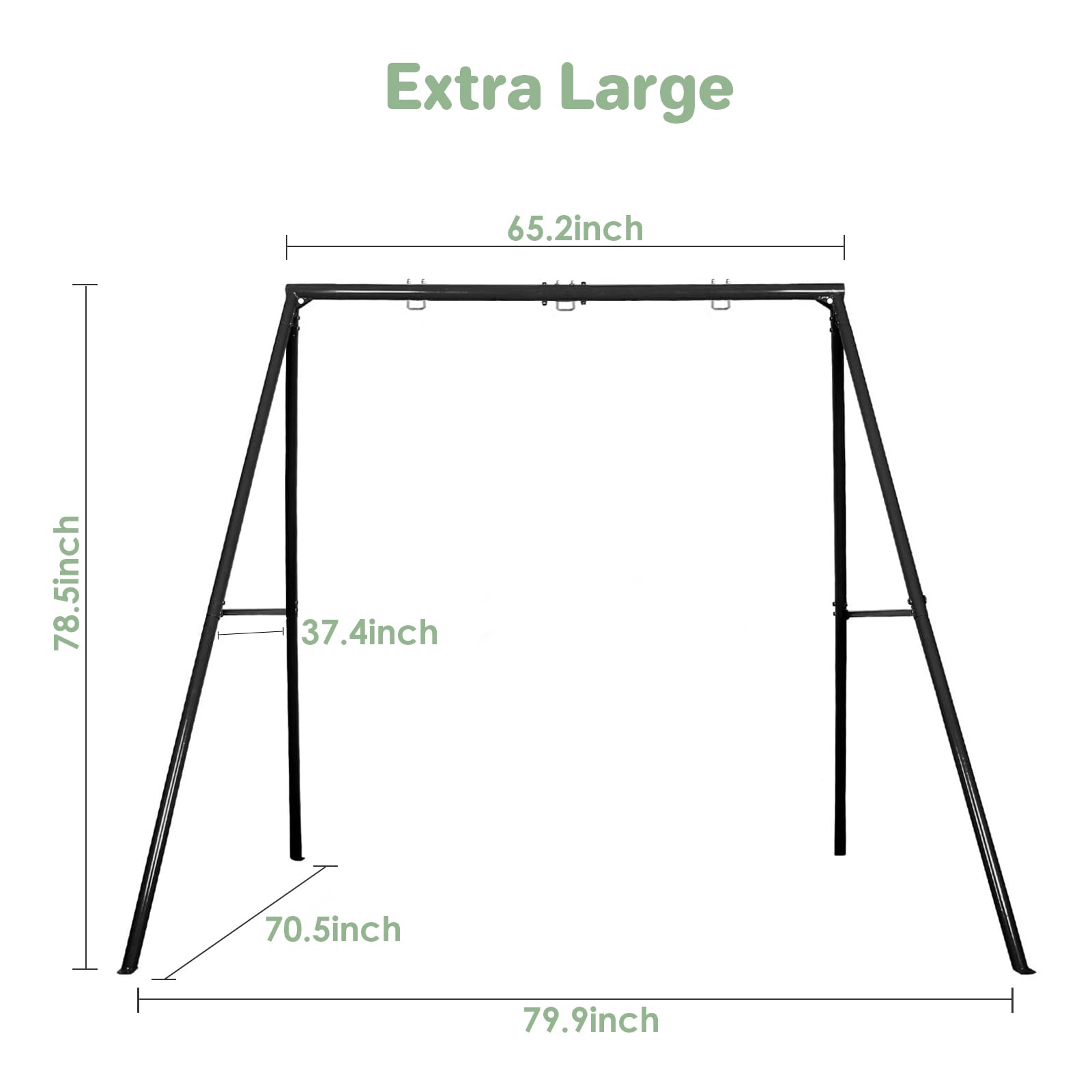 IKARE Heavy Duty Metal Swing Frame for Kids - 440 LB Capacity, Universal Fit for Most Swings - Indoor & Outdoor Use in Backyard, Garden, Playground (Perfect for Family Fun & Outdoor Activities)