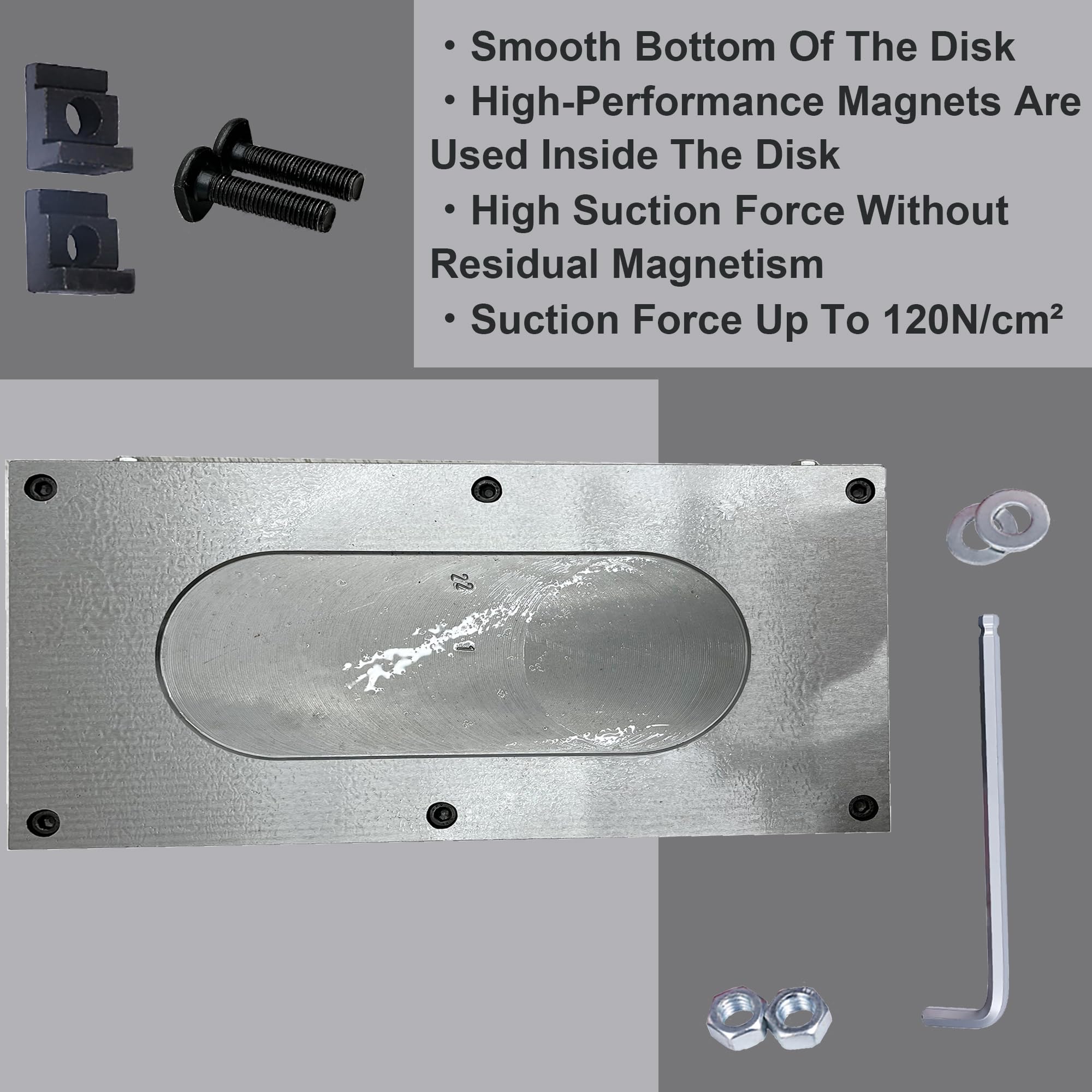 INTSUPERMAI 6x18 Inch Fine Pole Permanent Magnetic Chuck - Powerful Rectangular Grinding Machine & Lathe Magnet for Precision Metalworking | Ideal for Surface Grinding, Milling, and CNC Machining