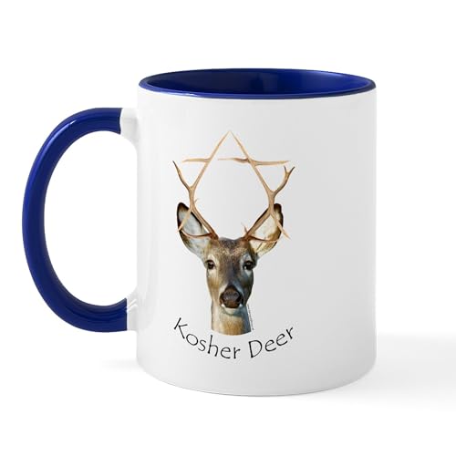 White/Navy Inside - Kosher Deer Mug