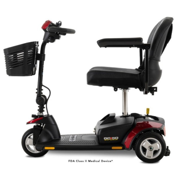 Pride Go Go Elite Traveller 3-Wheel Mobility Scooter SC40E - Lightweight Portable Electric Scooter for Seniors & Adults - Perfect for Travel, Shopping & Outdoor Activities