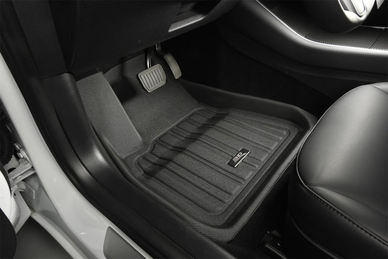 3D Maxpider 2024 Tesla Model 3 Elitect All-Weather Floor Mats - 1st & 2nd Row Custom Fit Car Mats for Tesla Model 3 - Waterproof, Durable & Easy to Clean - Perfect for Daily Commute, Road Trips & Winter Protection