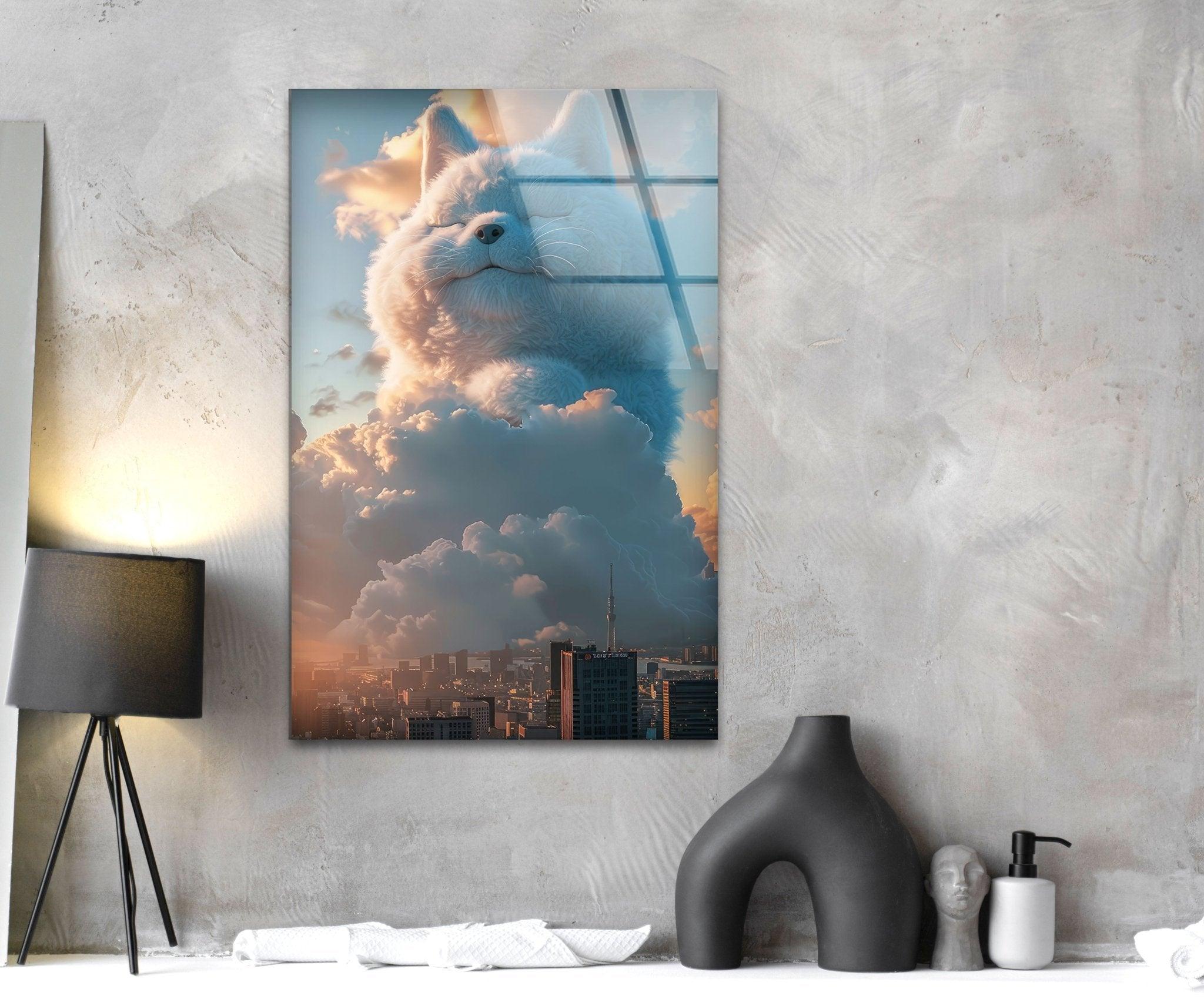 Baby Shiba Inu Glass Wall Art - Handmade Japanese Anime Dog Decor for Home, Office & Nursery - Perfect for Gifts & Anime Lovers