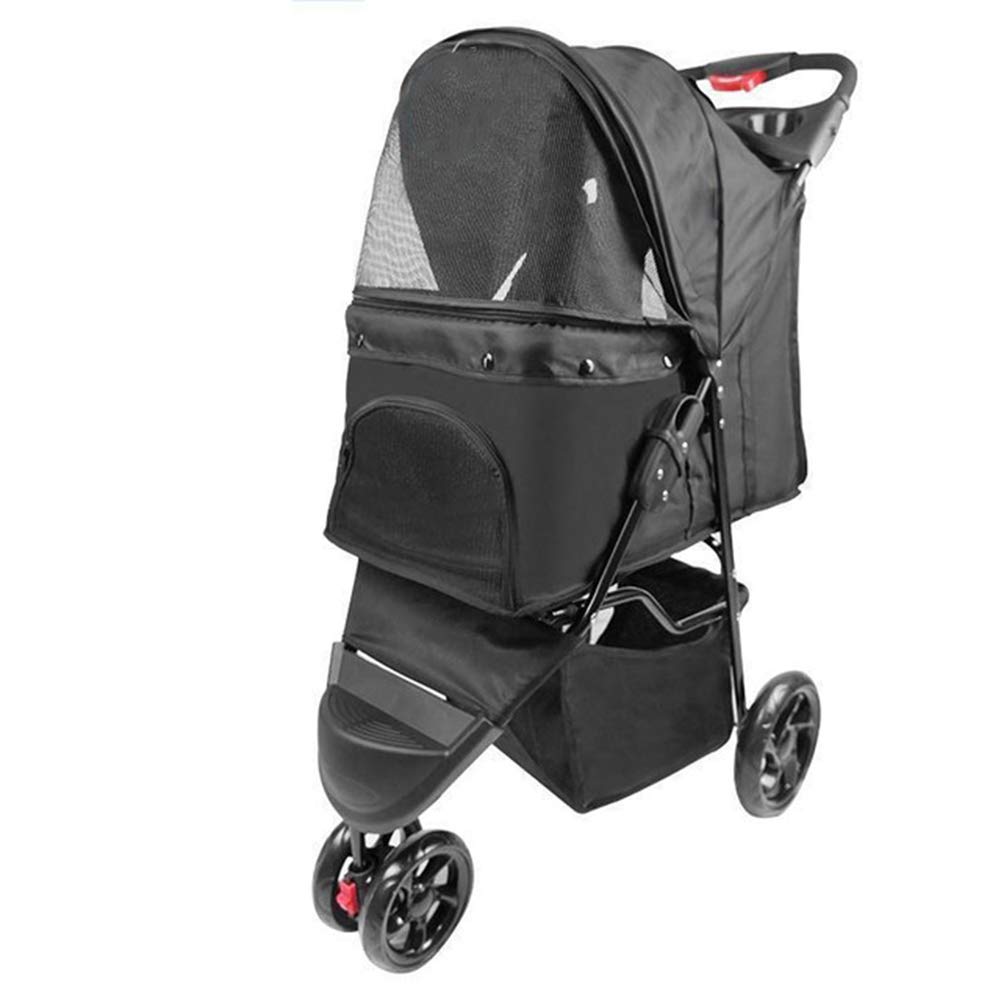 ZZXPET 3-Wheel Pet Stroller for Cats & Dogs - Lightweight Folding Travel Carrier with Large Space | Jogger Stroller for Puppy & Kitten | Perfect for Walking, Jogging, Vet Visits & Outdoor Adventures