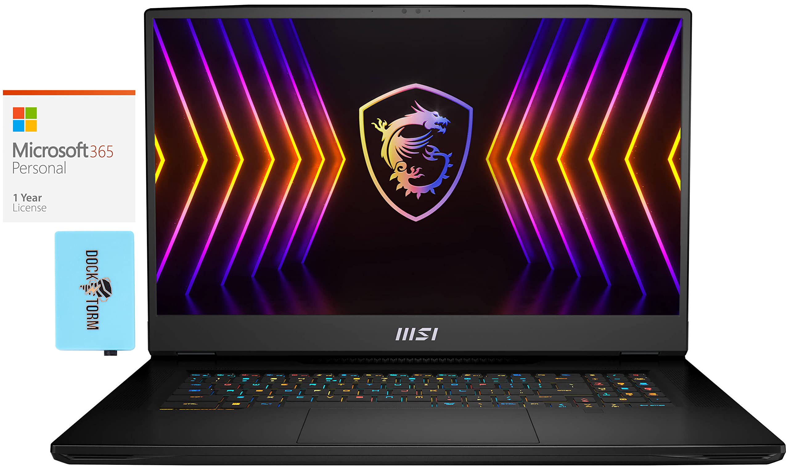 MSI Titan GT77 12UHS Gaming Laptop - Intel i7-12800HX 16-Core, 64GB DDR5 RAM, 1TB SSD, RTX 3080 Ti, 17.3
