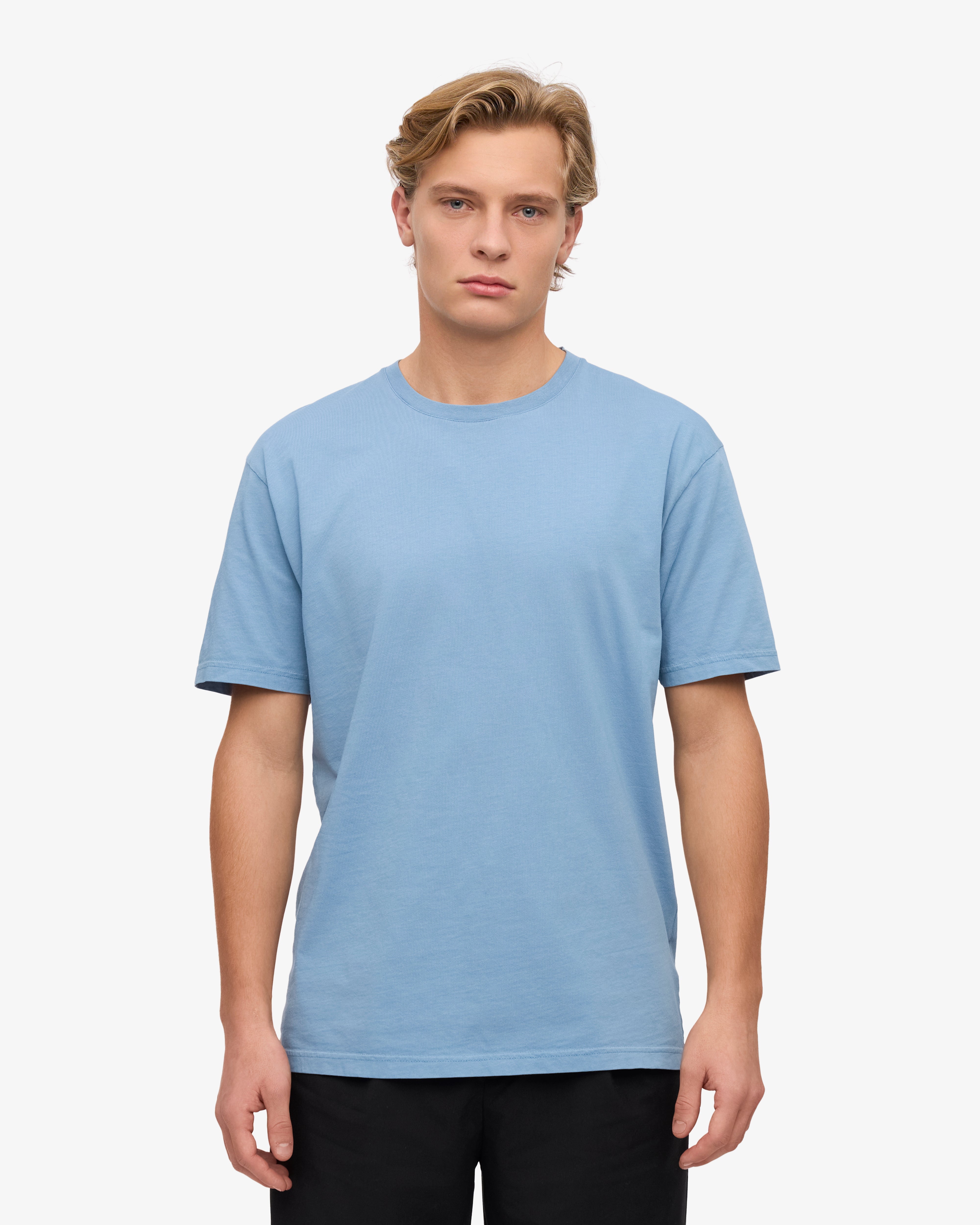 Classic Organic Cotton T-Shirt for Men & Women - Soft & Comfortable Seaside Blue Tee - Perfect for Casual Wear, Beach Outings & Everyday Comfort
