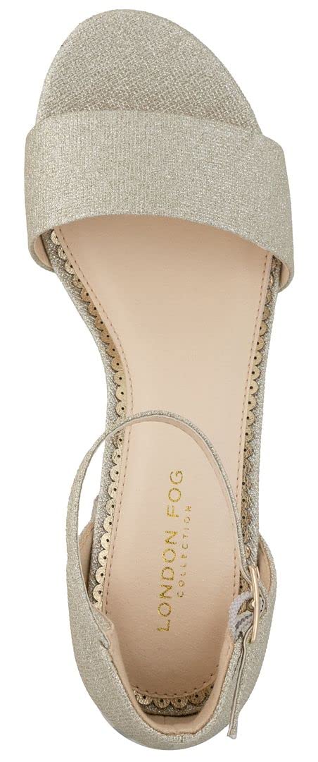 LONDON FOG Women's Nikki Low Block Heel Dress Shoes - Ankle Strap Pumps & Sandals for Work, Party & Wedding | Comfortable Ladies Dress Heels