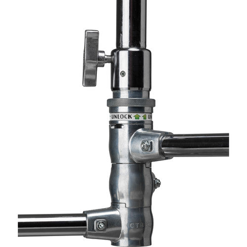 Kupo Master C Stand with Turtle Base - 9.7' Silver Heavy Duty Light Stand for Photography & Video Production - Perfect for Studio, Outdoor Shoots & Film Sets