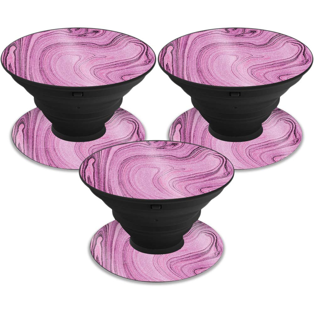 MightySkins Glossy Glitter Skin for PopSocket - Pink Thai Marble | Protective Durable Phone Grip Cover | Easy Apply & Remove | Made in USA | Perfect for iPhone Samsung Cases & Daily Phone Protection