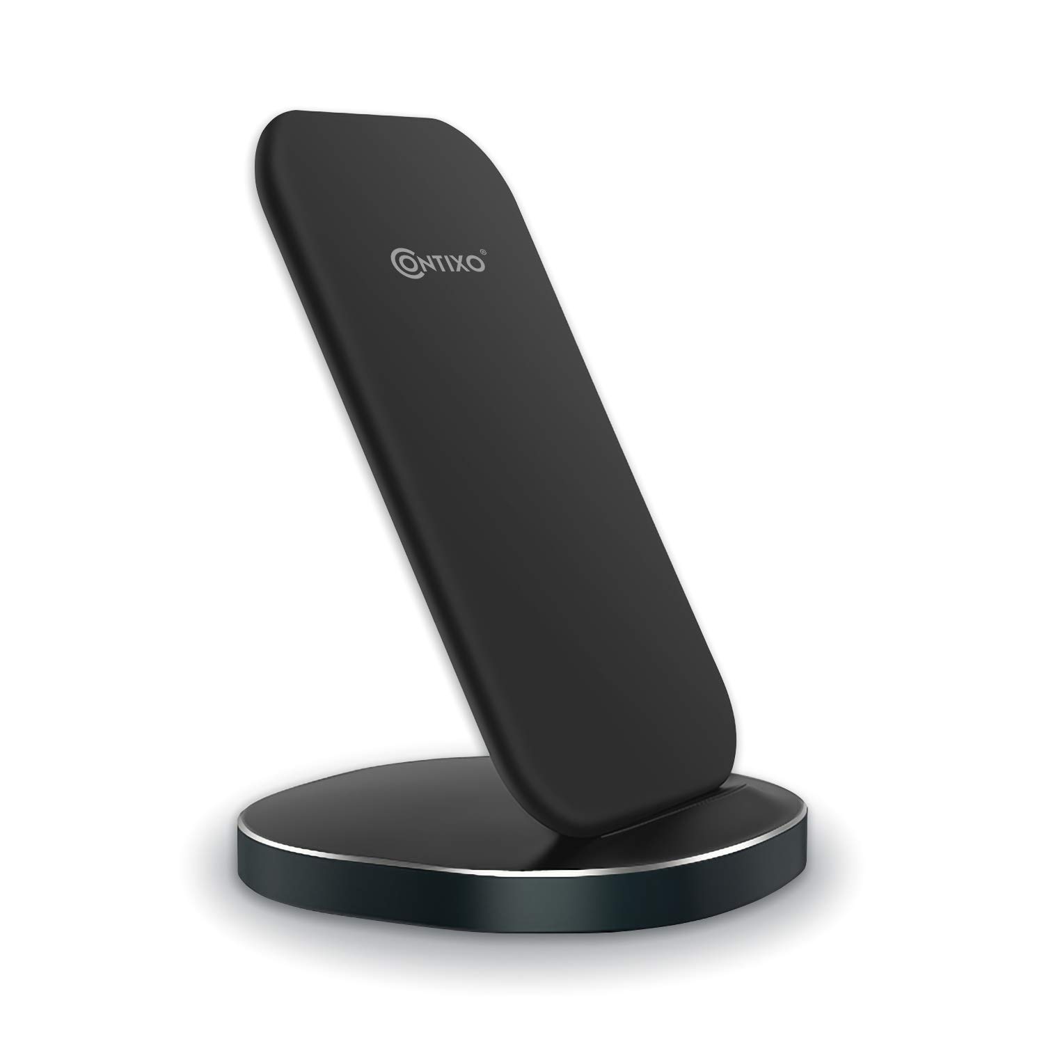 Contixo W3 Qi-Certified Wireless Charging Stand - 10W Fast Charger for iPhone 11/11 Pro/11 Pro Max/XS/XR/X/8/8 Plus & Samsung Galaxy S10/S9/S8/Note 10/Note 9 - Perfect for Home, Office & Nightstand Charging