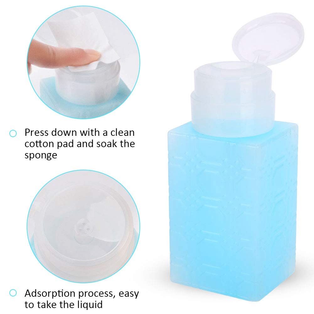 Empty Nail Art Pump Bottle - Easy Push Down Liquid Dispenser for Nail Polish & Makeup Remover | Perfect for Salon, Home Manicure & Beauty Storage
