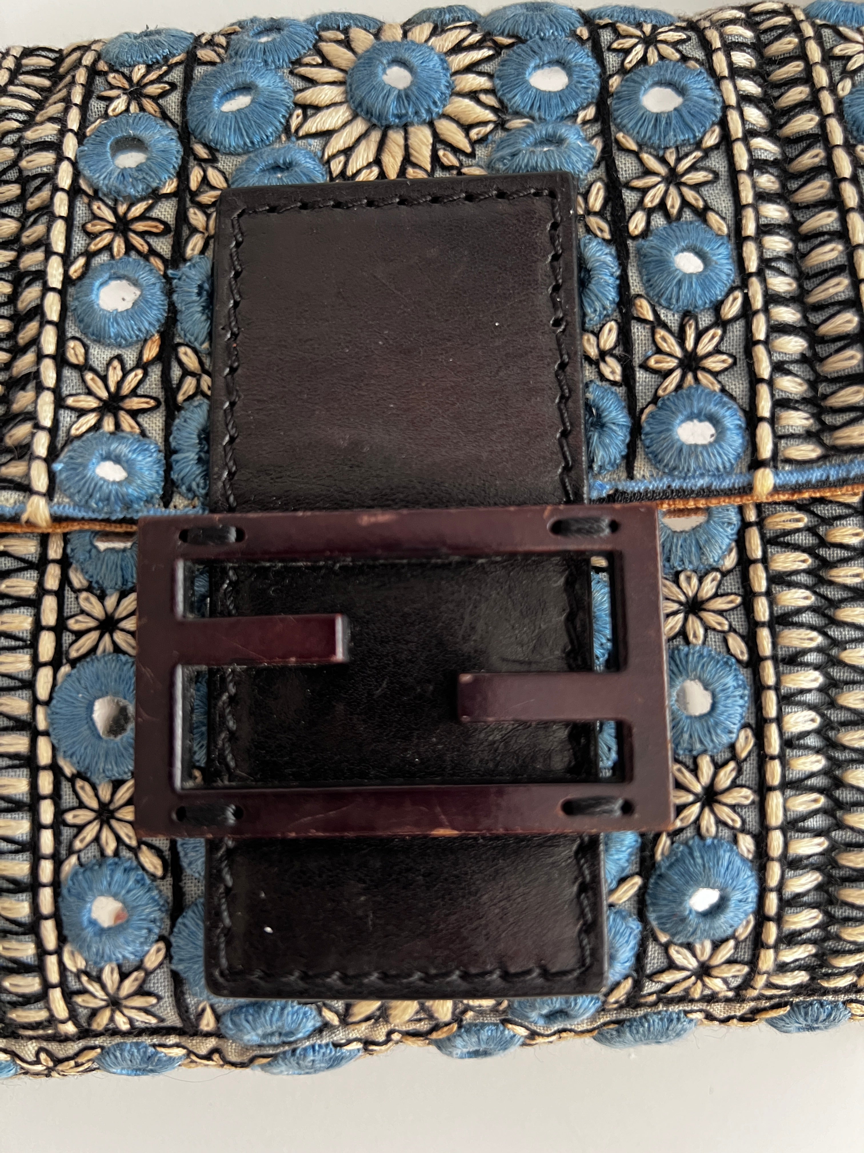 Fendi Boho Style Mirror Baguette Bag - Trendy Crossbody Purse for Women | Perfect for Parties, Concerts & Night Out