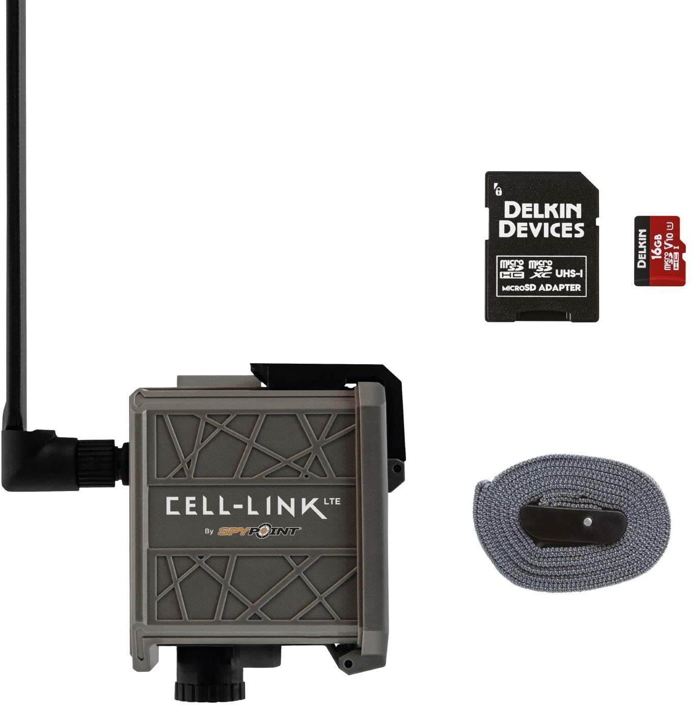 SPYPOINT Universal Cellular Trail Camera Adapter | Motion Activated Game Camera with 16GB Delkin Micro SD Card | Convert Any Trail Cam to Cellular for Hunting & Wildlife Monitoring | Perfect for Deer Hunting, Property Security & Outdoor Surveillance
