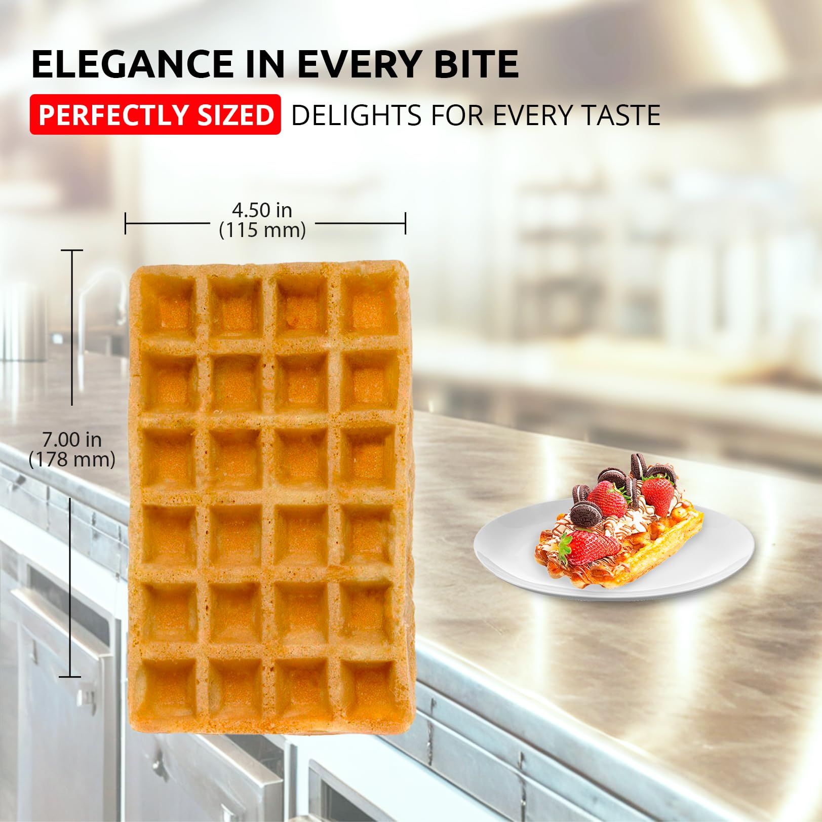 ALDKitchen Belgian Waffle Maker - Thick Waffle Iron with Removable Plates & Swing Design | Makes 2 Square Waffles | 110V for Home, Breakfast & Brunch | Perfect for Family Gatherings & Sunday Brunches