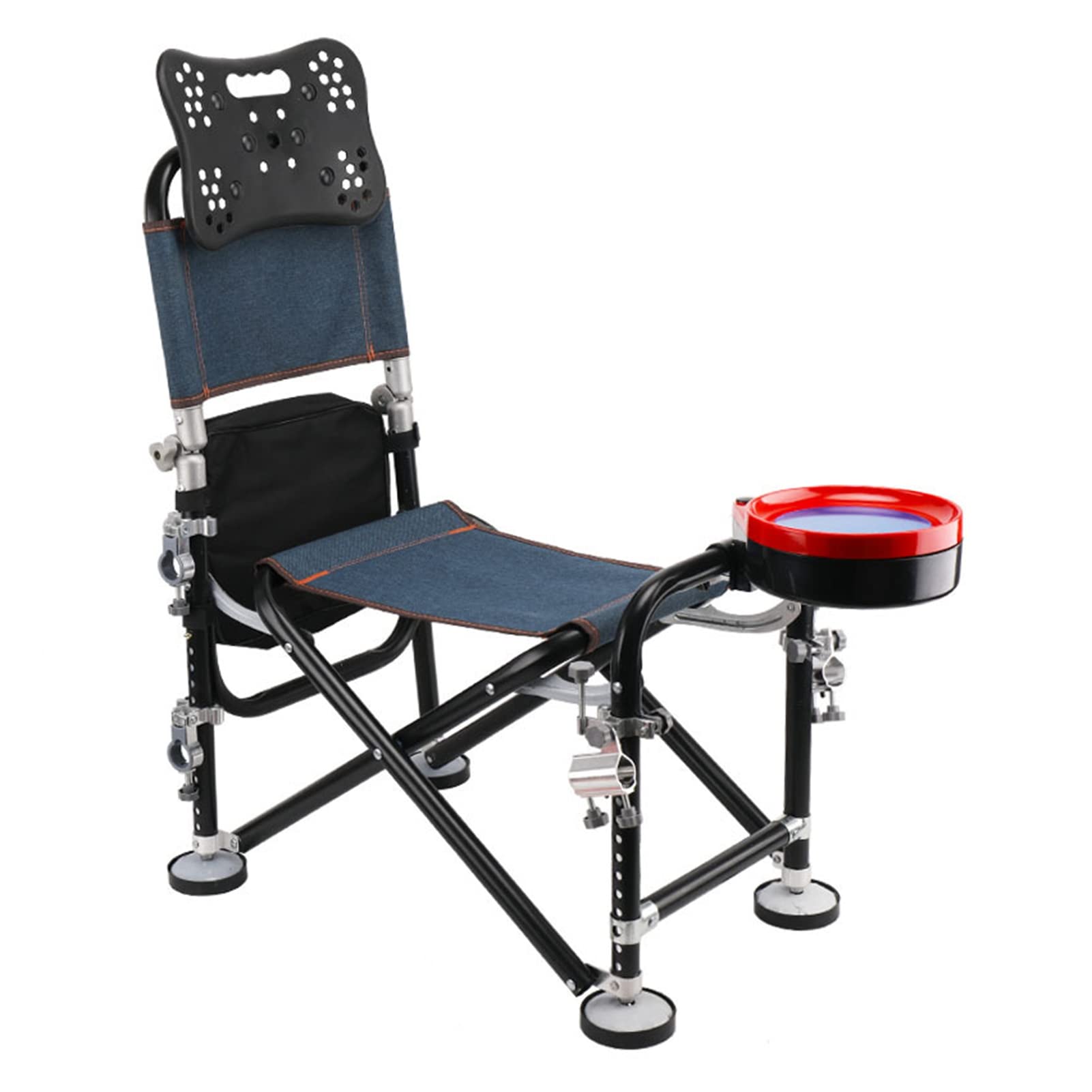 YOXIER Adjustable Fishing Chair with Rod Holder for Adults - Lightweight & Sturdy Outdoor Chair for Fishing, Camping, Picnics, Beach, and Backyard Gatherings - Perfect Gift for Fishermen & Outdoor Enthusiasts
