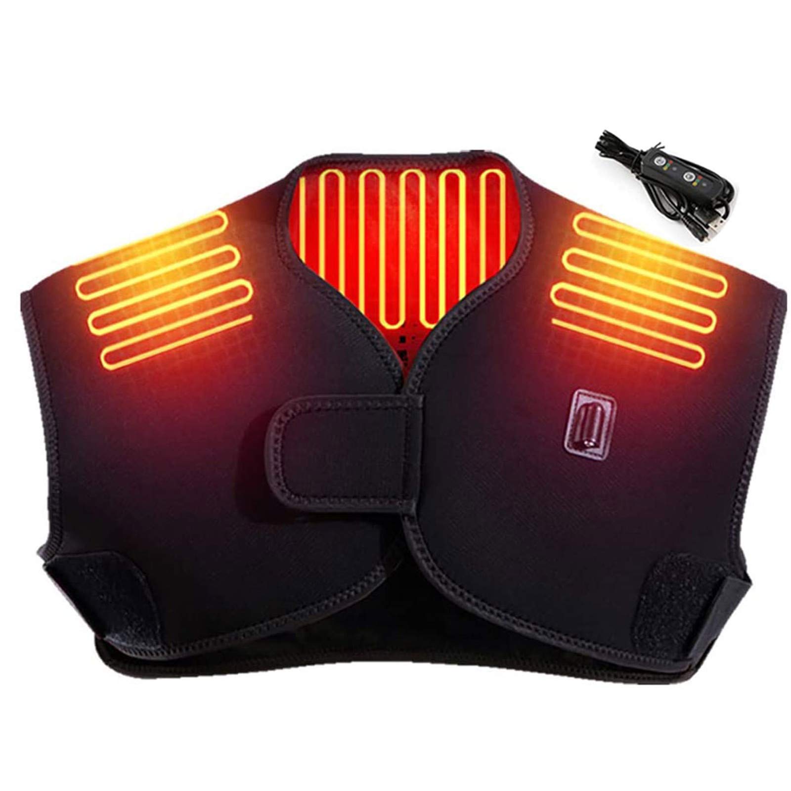 YDHBD USB Electric Heating Pad for Shoulder & Neck Pain Relief - Adjustable 3 Heat Settings, Machine Washable Heated Shawl for Men & Women - Perfect for Office, Home Use & Cervical Stiffness Therapy