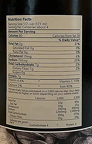 Premium Black Pearl New England Clam Chowder Condensed Soup - 15oz (6 Cans) | Authentic Seafood Flavor for Quick Meals, Camping & Emergency Food Supply