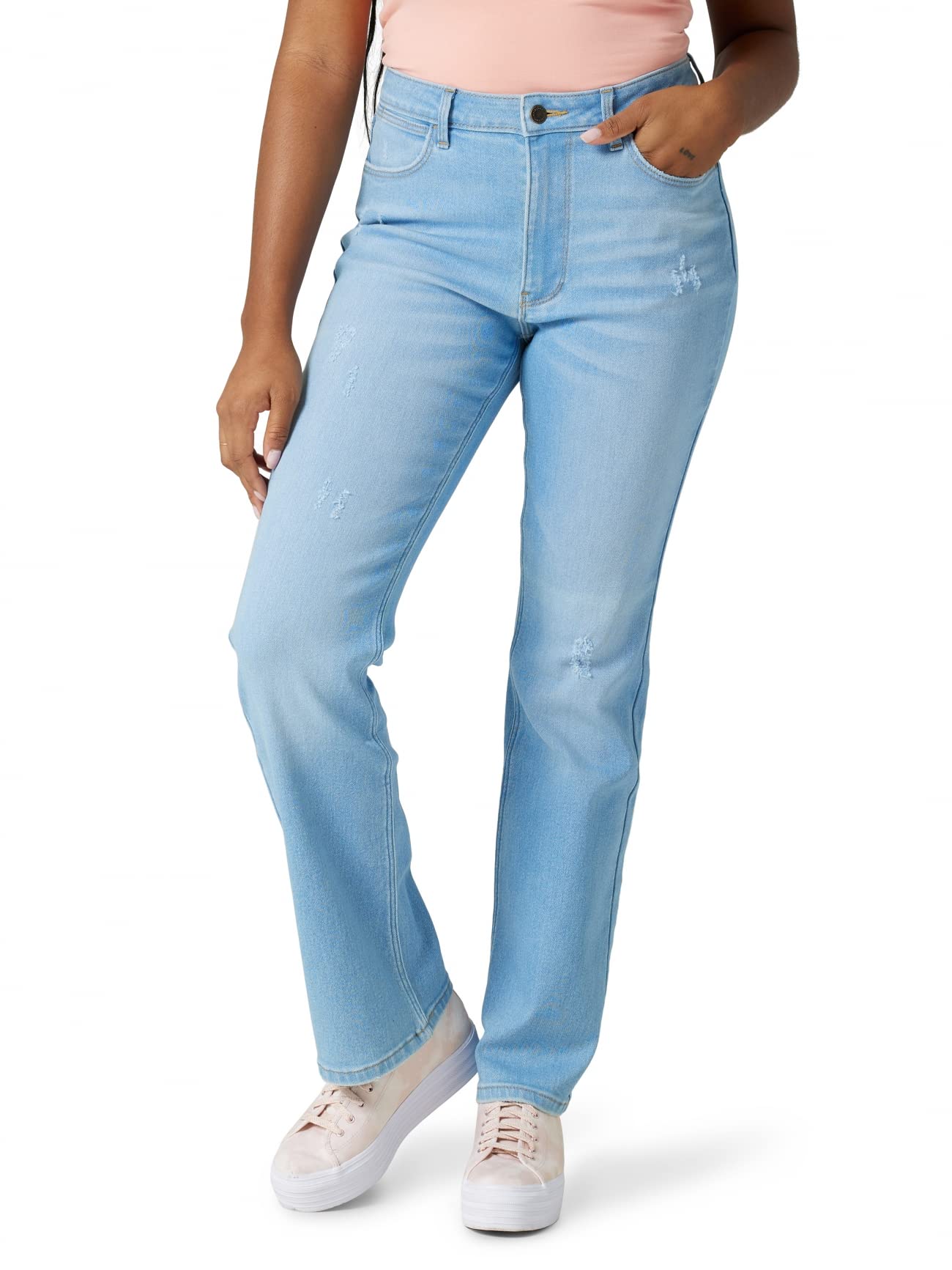 Wrangler Women's High Rise Bold Boot Cut Jeans - Comfortable Denim Pants for Cowgirl Style, Western Fashion & Everyday Wear