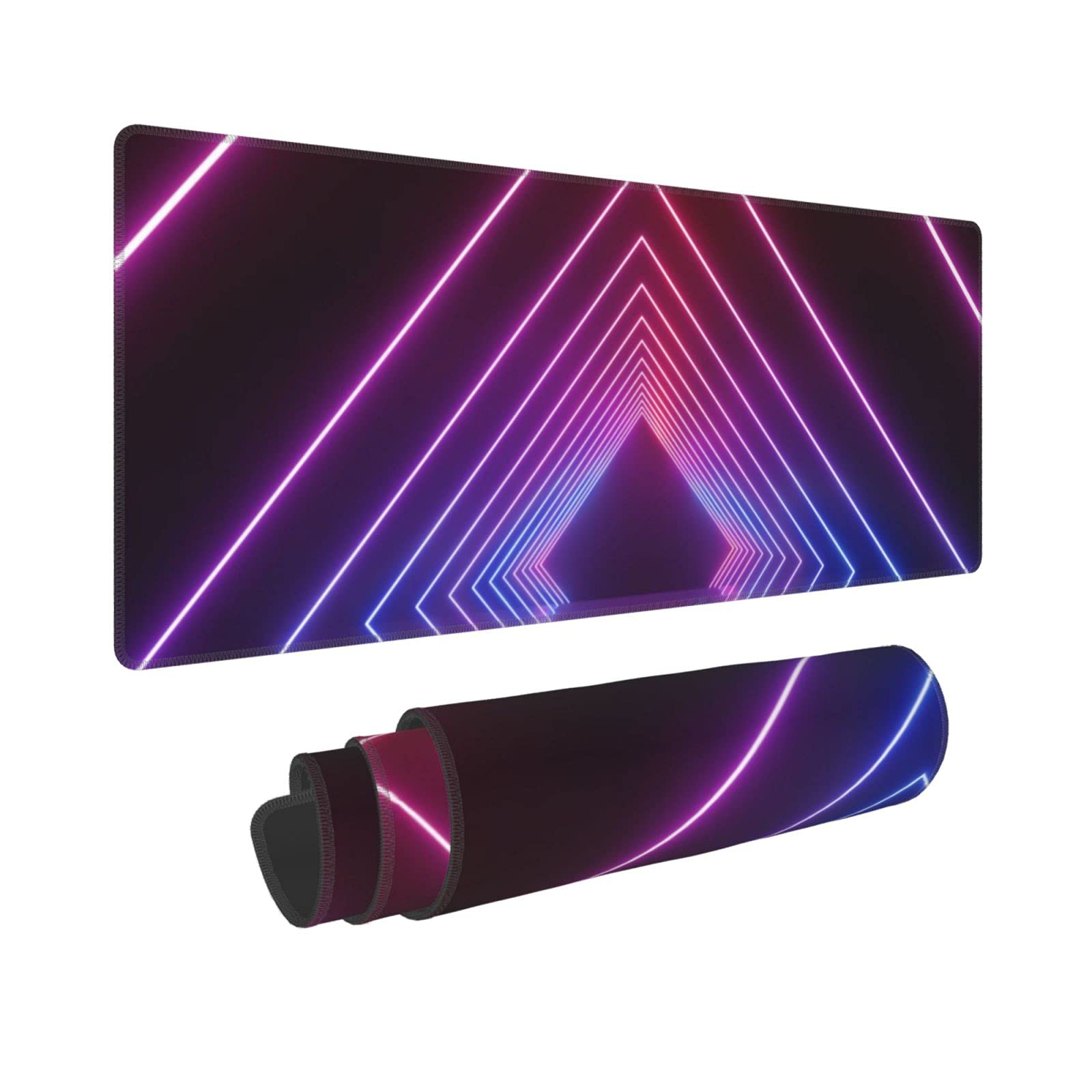 Light Gaming Extended Mouse Pad - Large Non-Slip Rubber Base Mouse Mat, 3mm Thick Waterproof Keyboard Desk Pad for PC & Laptop Gamers - Perfect for Esports, Office Work & Home Gaming Setup