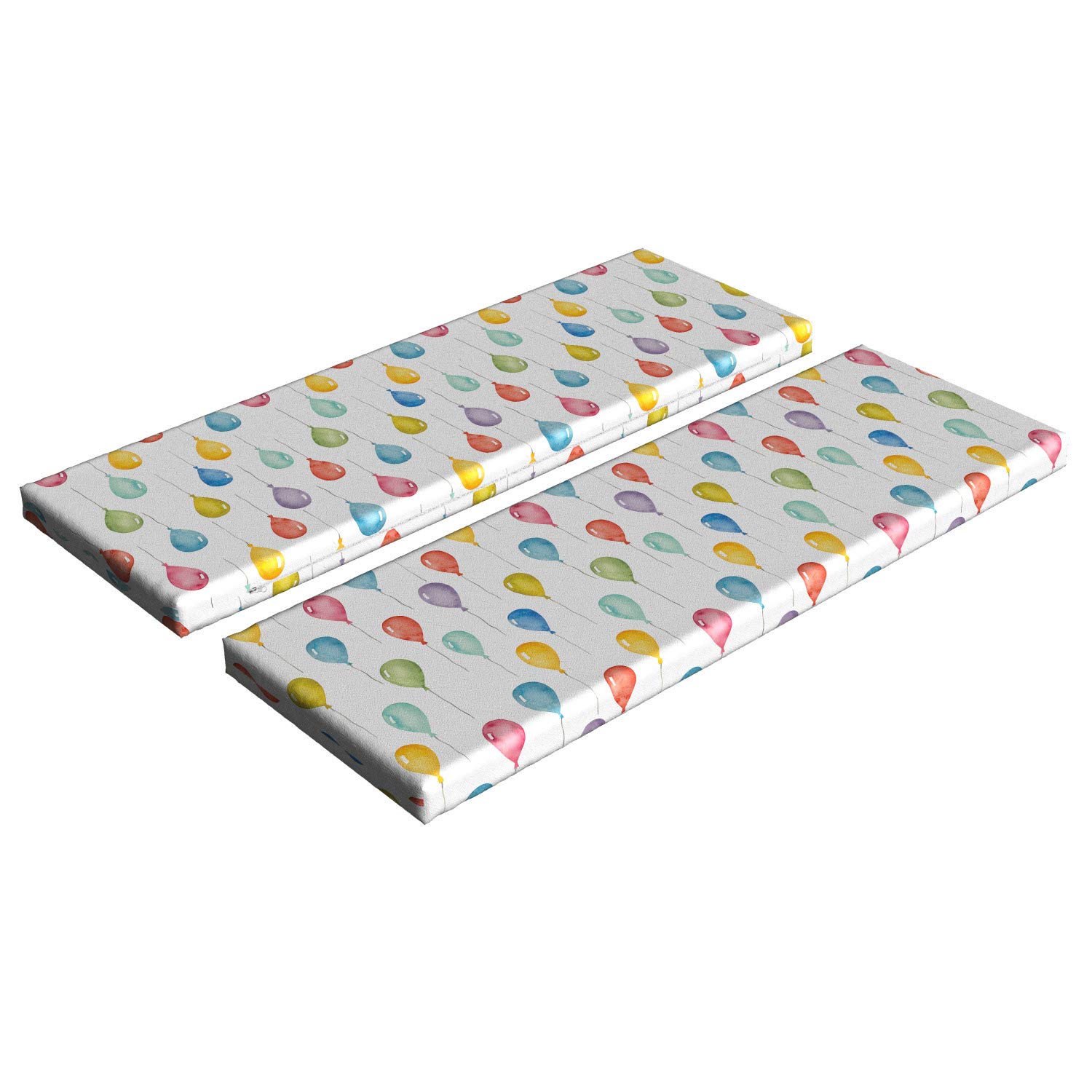 Ambesonne 2-Piece Colorful Bench Cushion Set - 45